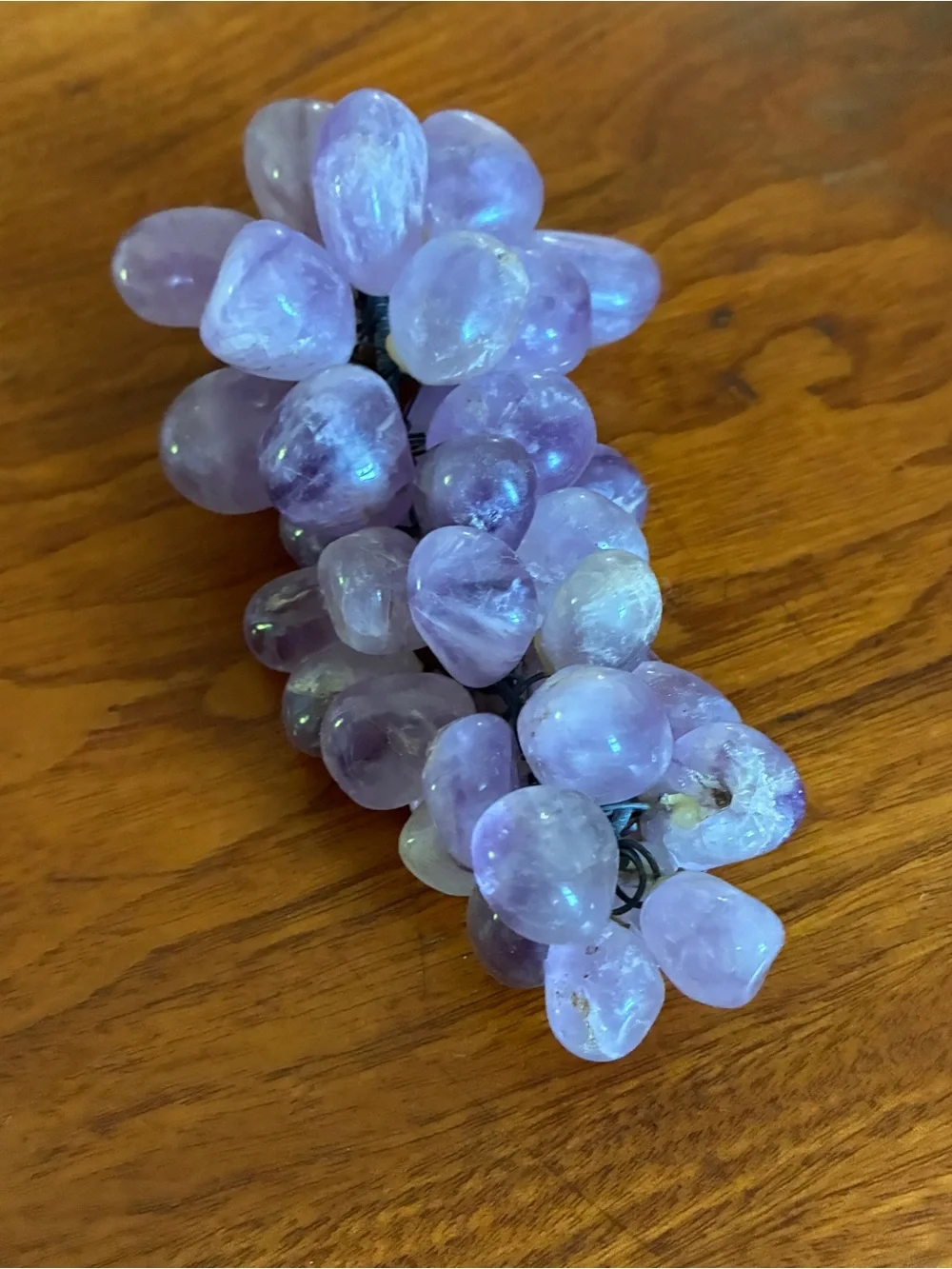 Amethyst Quartz Decorative Grape Cluster - Purple Home Accent